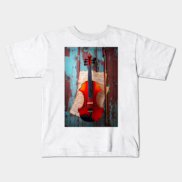 Hanging Baroque 5 String Violin Kids T-Shirt by photogarry